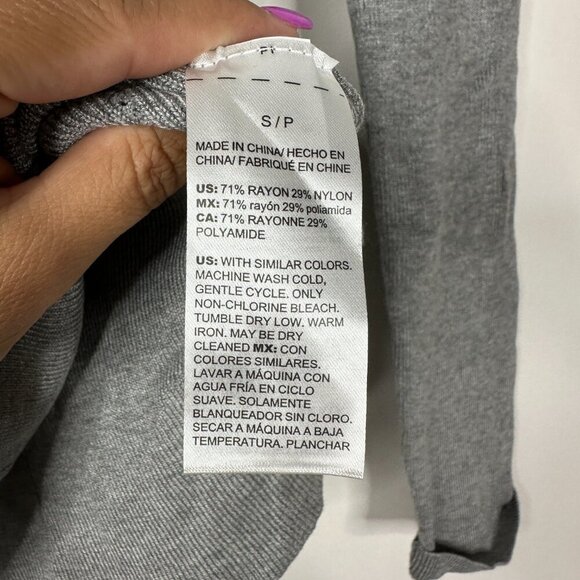 2/$30 White House Black Market Crew Neck Pullover Ribbed Sweater Gray #A0110 - Picture 6 of 8